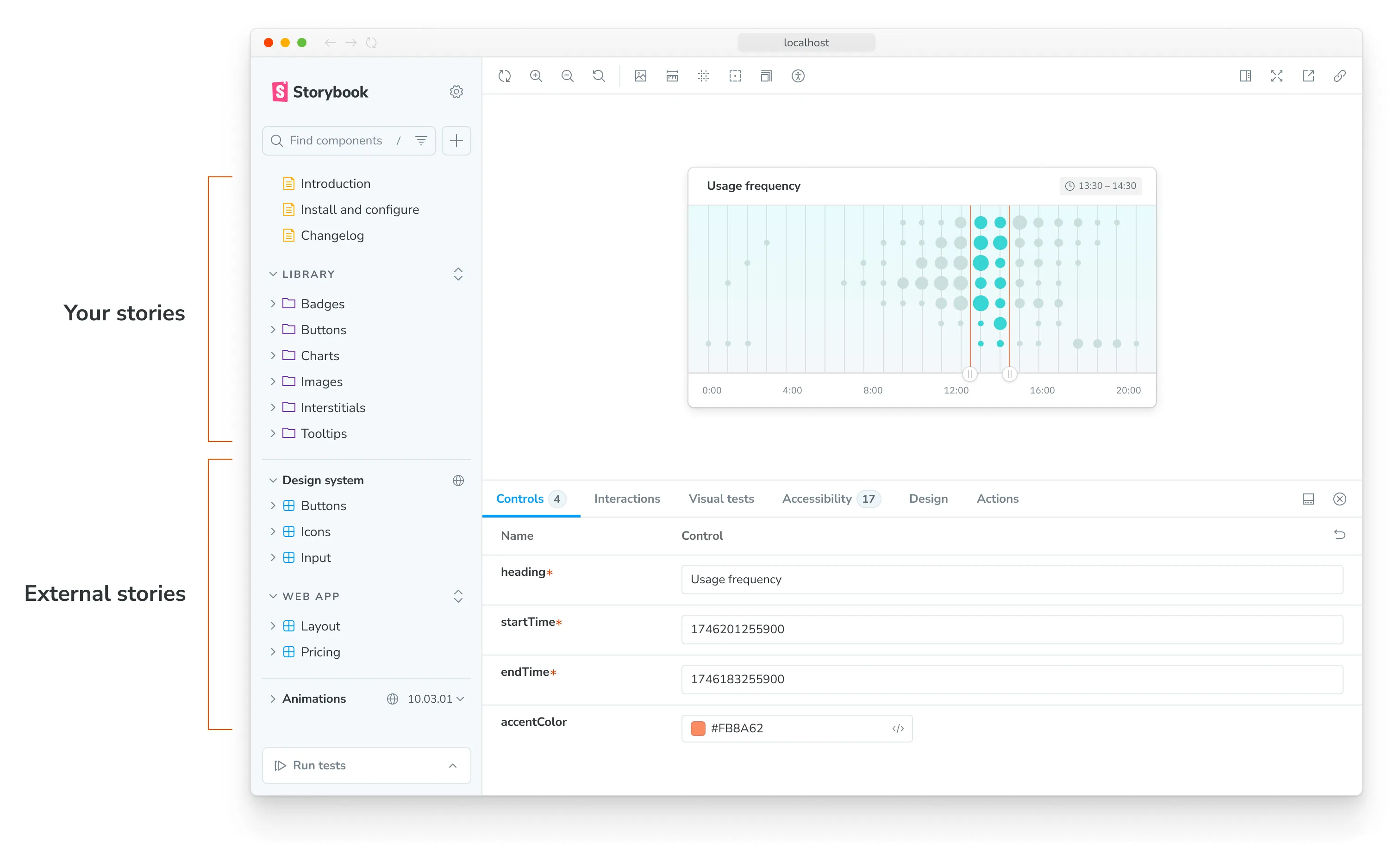 Multiple Storybooks combined through composition